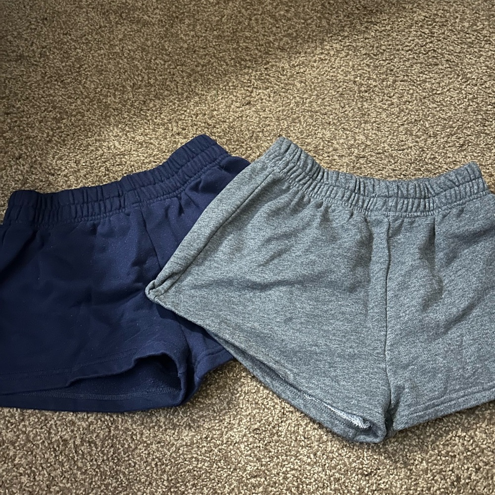 SHEIN Blue and Gray Shorts Set
